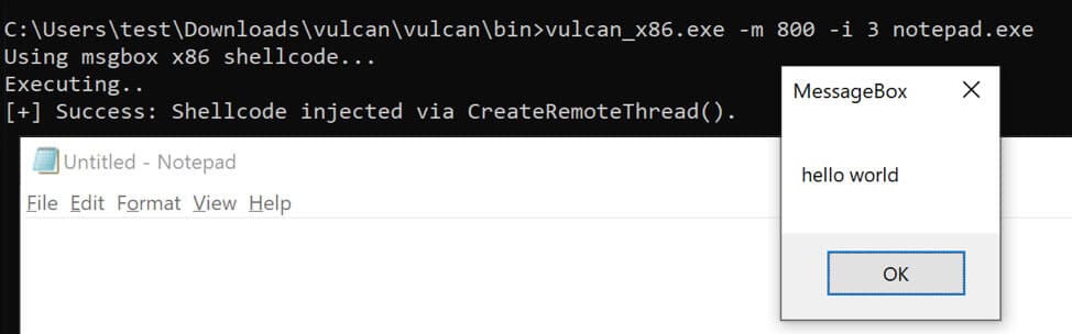 vulcan codeblock results