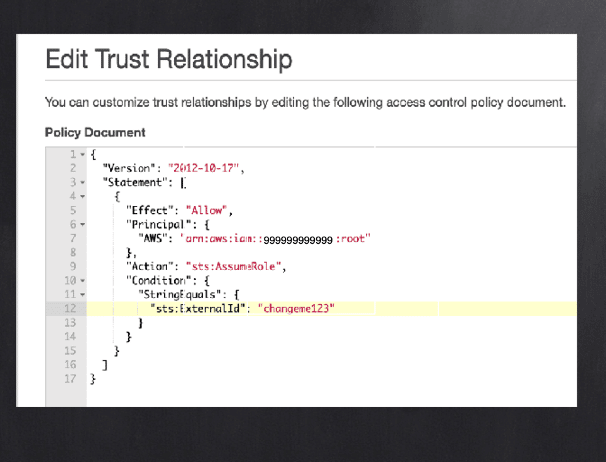 Edit trust relationship