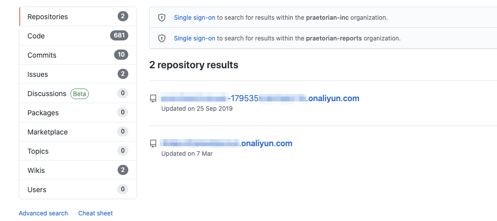 repository results