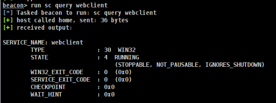 SC Query Webclient Command Screenshot