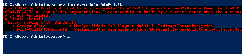 powershell error