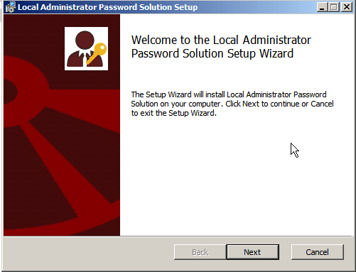 Local administrator wizard