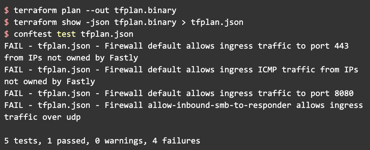 terraform plan