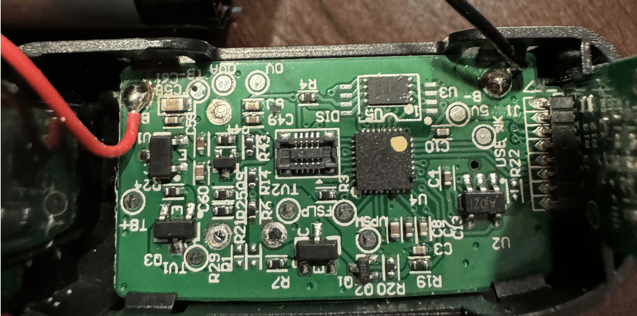 The primary PCB of the vape.