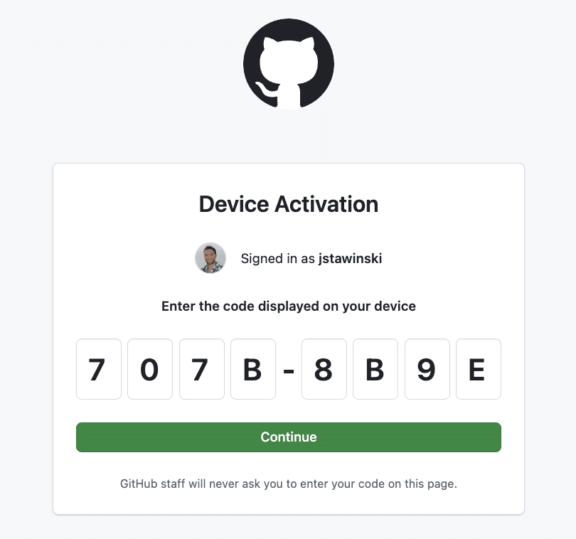 Device code page.