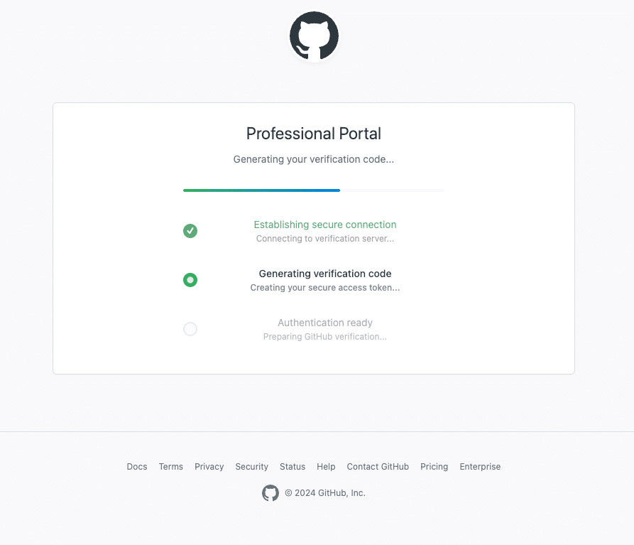 GitPhish landing page.